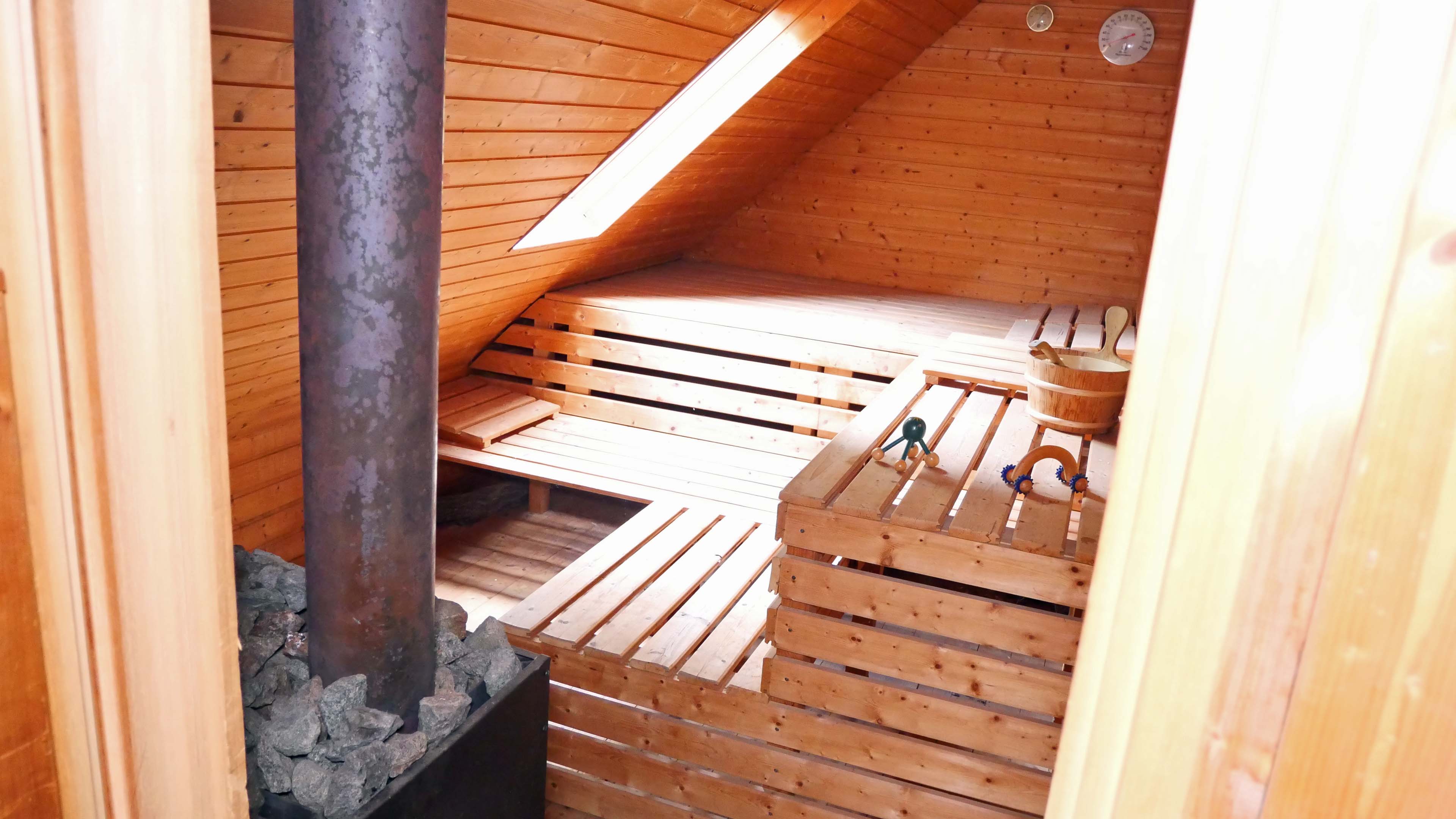 Waldbröl-Happach: Landhaus mit Stall/Scheune - perfekt fürs Landleben, Sauna mit Holzofen